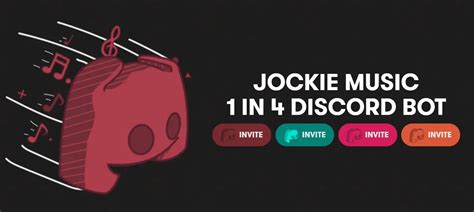 O bot Jockie Music permite que voc oua msicas do Spotify, Apple Music, YouTube, Deezer, TIDAL, Soundcloud e mais servios. . Jockie music discord